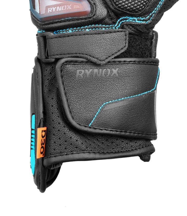 Rynox Advento Pro Black Blue Gloves - AH Helmets