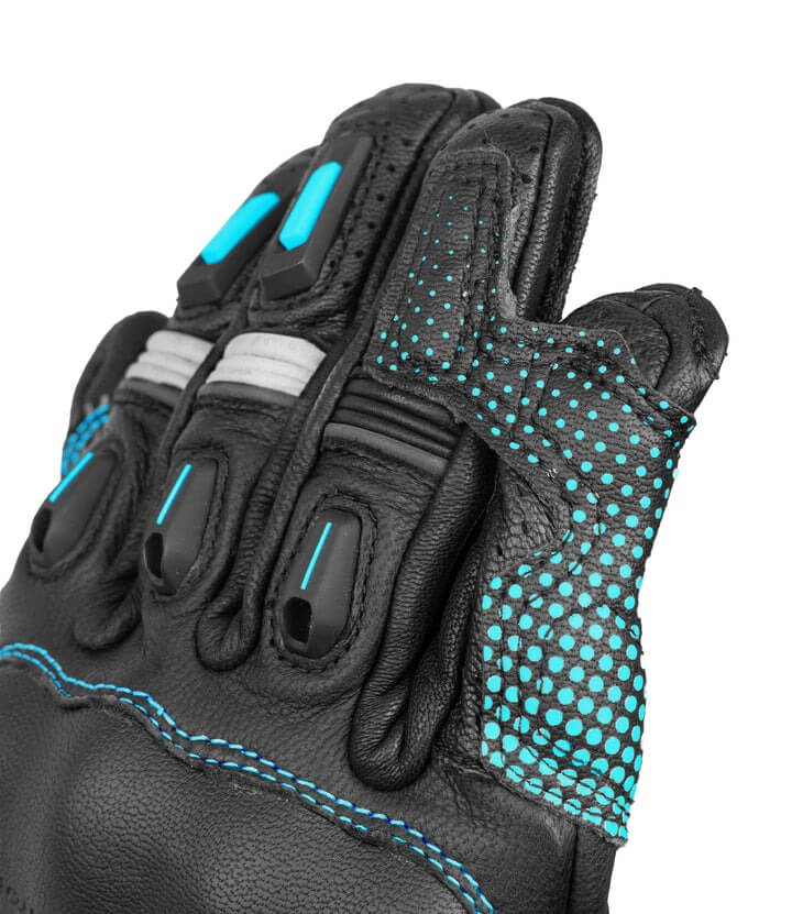 Rynox Advento Pro Black Blue Gloves - AH Helmets