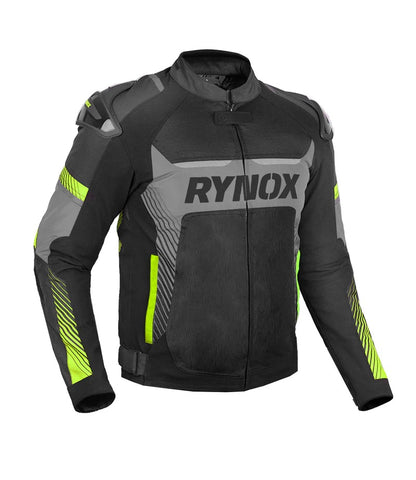 RYNOX APEX EVO CE CERTIFIED CLASS AA JACKET (BLACK-HI-VIZ) - AH Helmets