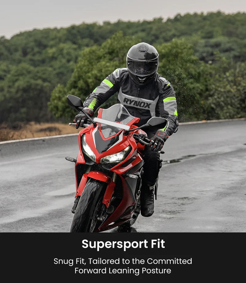 RYNOX APEX EVO CE CERTIFIED CLASS AA JACKET (BLACK-HI-VIZ) - AH Helmets