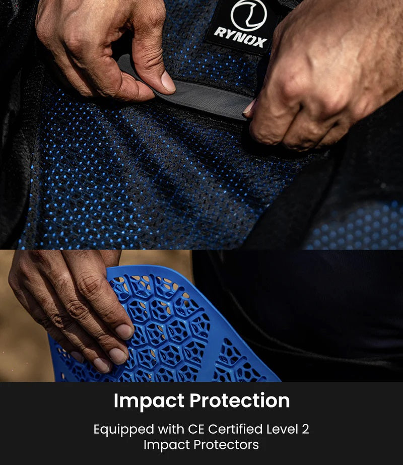 RYNOX APEX EVO CE CERTIFIED CLASS AA JACKET (BLACK-HI-VIZ) - AH Helmets