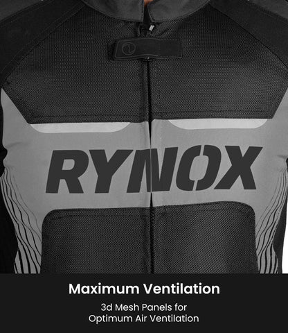 RYNOX APEX EVO CE CERTIFIED CLASS AA JACKET (BLACK-HI-VIZ) - AH Helmets
