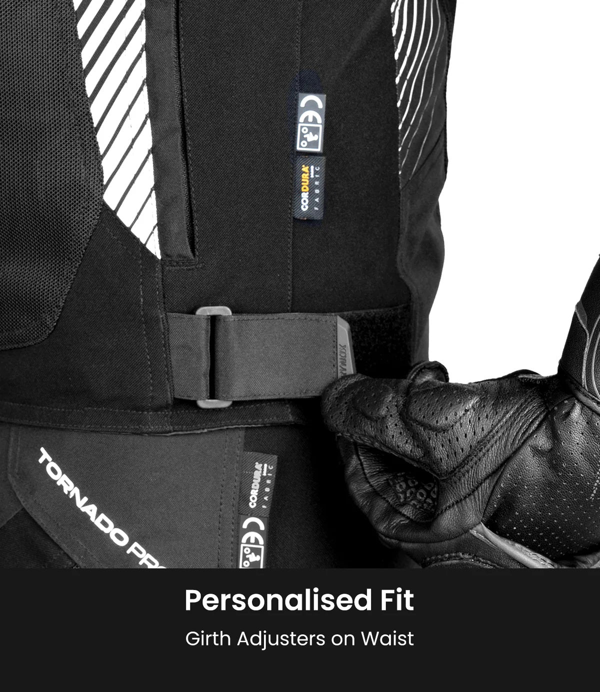 RYNOX APEX EVO CE CERTIFIED CLASS AA JACKET (BLACK-WHITE) - AH Helmets