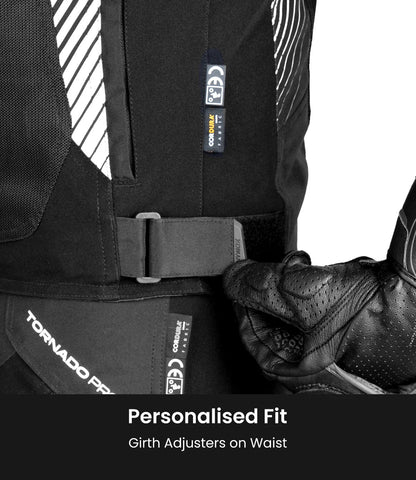 RYNOX APEX EVO CE CERTIFIED CLASS AA JACKET (BLACK-WHITE) - AH Helmets