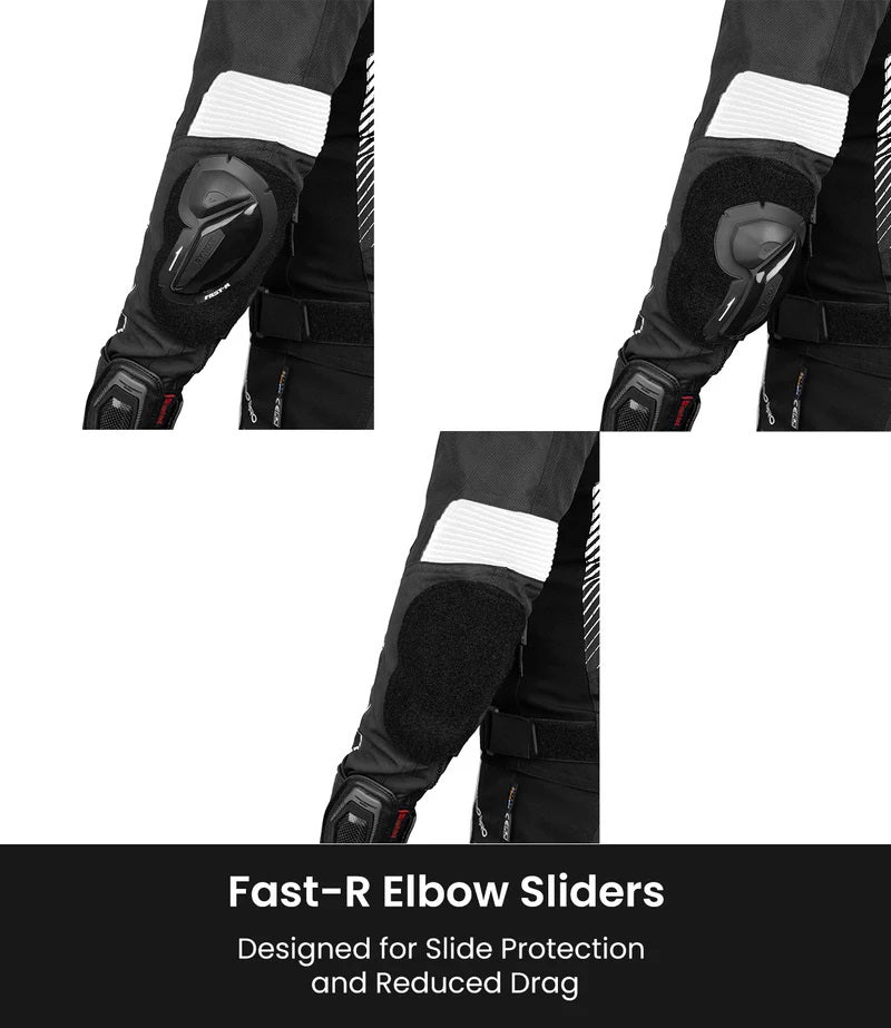 RYNOX APEX EVO CE CERTIFIED CLASS AA JACKET (BLACK-WHITE) - AH Helmets