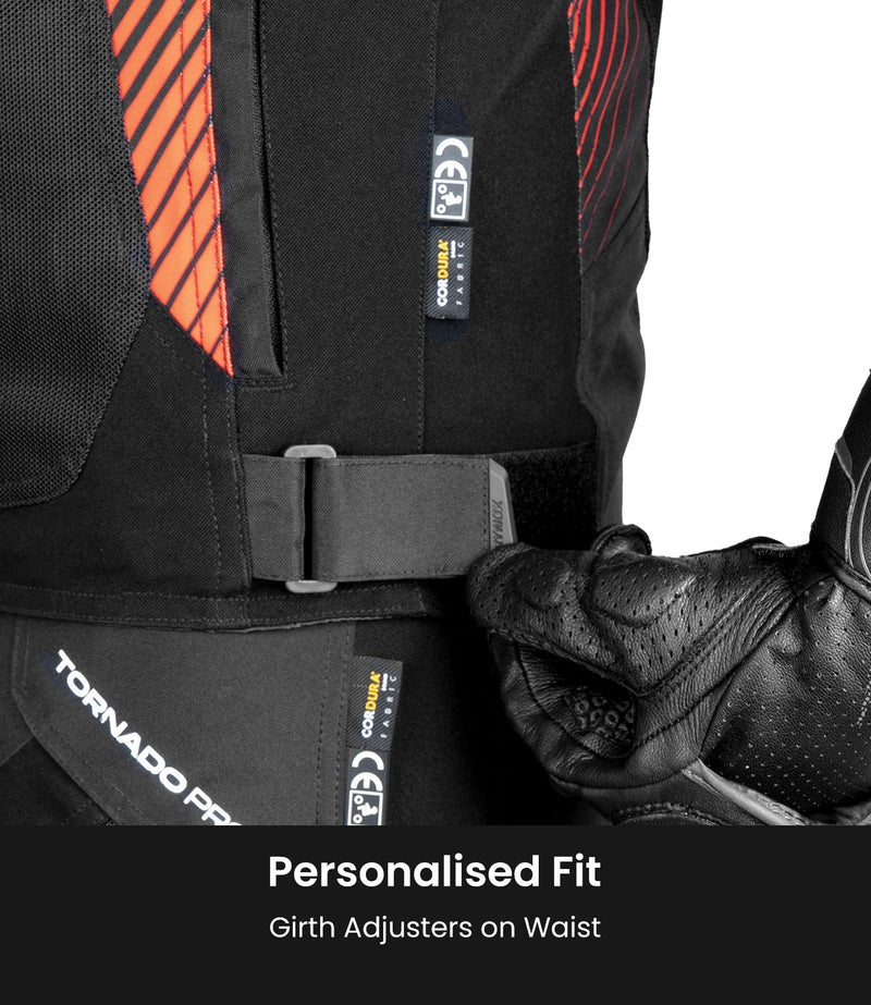 RYNOX APEX EVO CE CERTIFIED CLASS AA JACKET (BLACK-RED) - AH Helmets