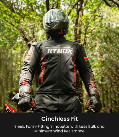 RYNOX APEX EVO CE CERTIFIED CLASS AA JACKET (BLACK-RED) - AH Helmets