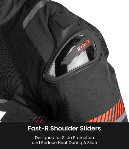 RYNOX APEX EVO CE CERTIFIED CLASS AA JACKET (BLACK-RED) - AH Helmets