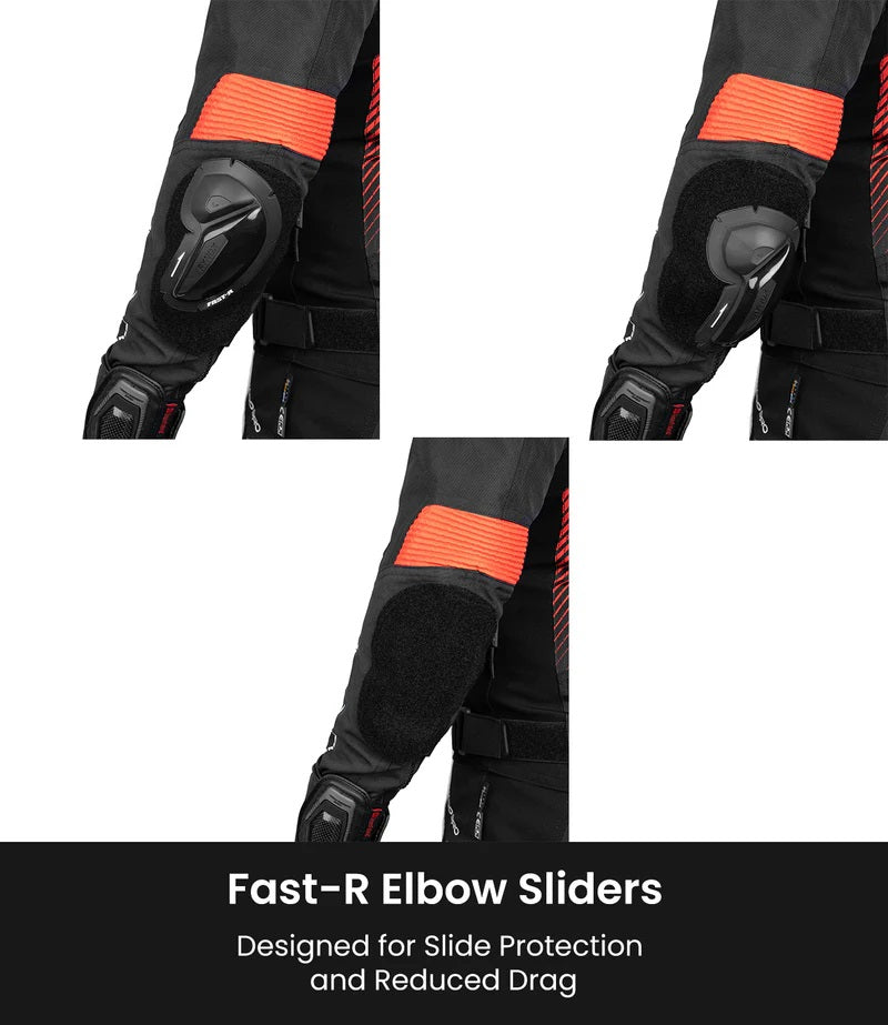 RYNOX APEX EVO CE CERTIFIED CLASS AA JACKET (BLACK-RED) - AH Helmets