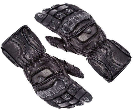 Aspida Ares Full Gauntlet Leather Gloves - AH Helmets