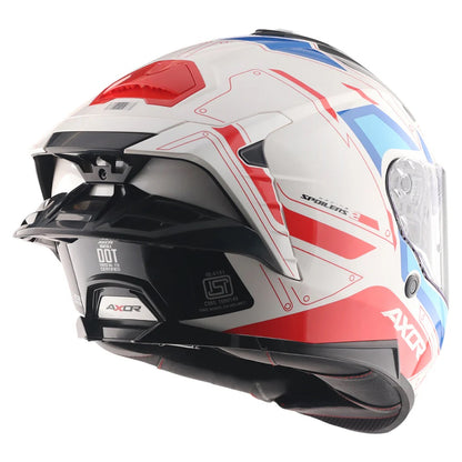 Axor Brutale Ryden White red Dual Spoiler helmets - AH Helmets