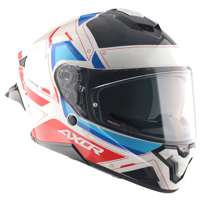 Axor Brutale Ryden White red Dual Spoiler helmets - AH Helmets