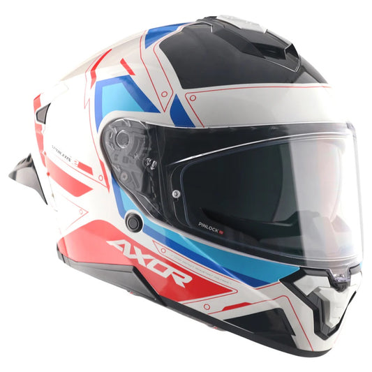 Axor Brutale Ryden White red Dual Spoiler helmets - AH Helmets