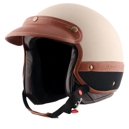 Axor Retro Jet Alpha Beige Helmet - AH Helmets