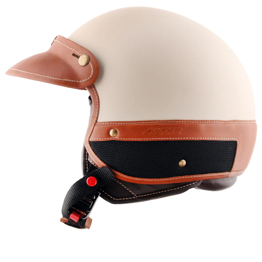 Axor Retro Jet Alpha Beige Helmet - AH Helmets