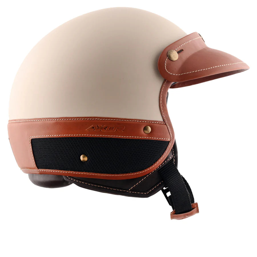 Axor Retro Jet Alpha Beige Helmet - AH Helmets