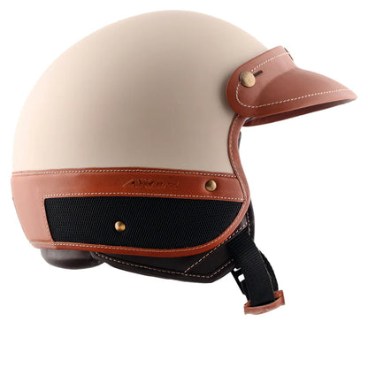 Axor Retro Jet Alpha Beige Helmet - AH Helmets