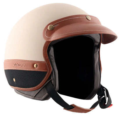 Axor Retro Jet Alpha Beige Helmet - AH Helmets