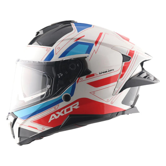 AXOR BRUTALE RYDEN DUAL SPOILER WHITE-RED HELMET