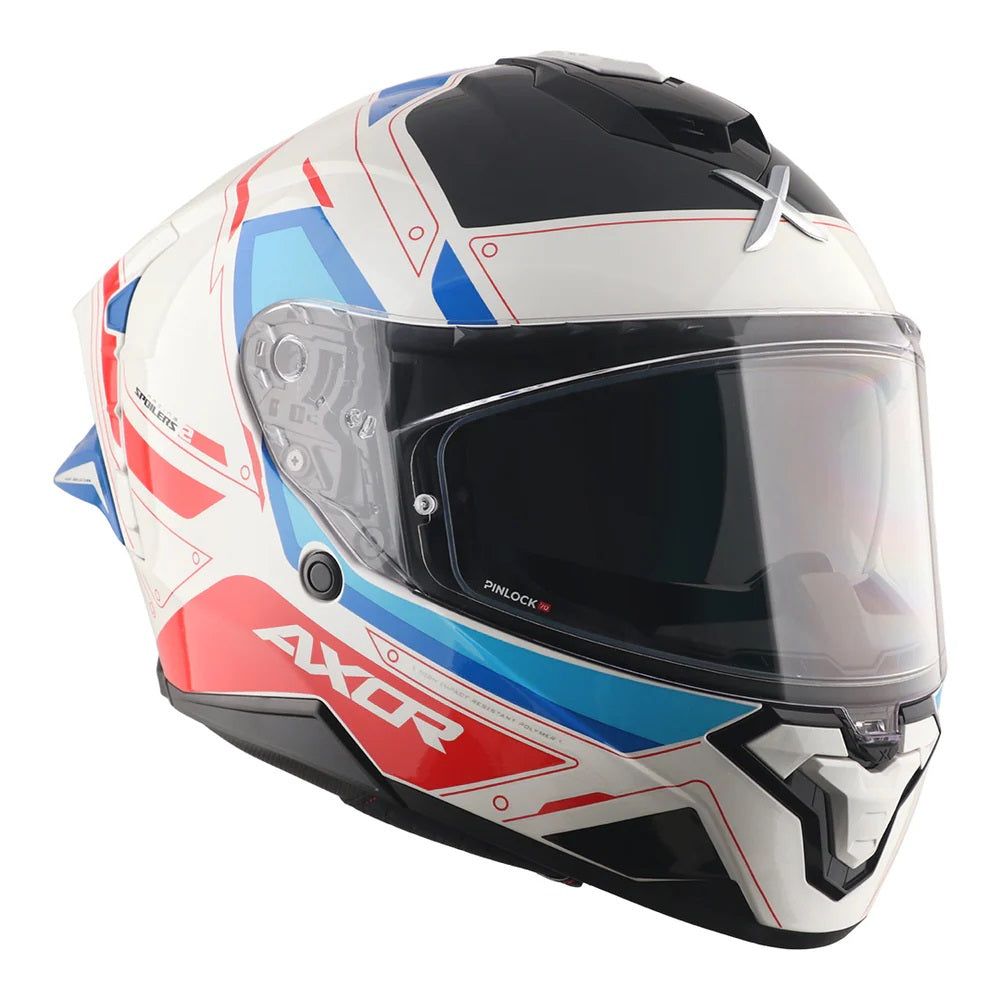 AXOR BRUTALE RYDEN DUAL SPOILER WHITE-RED HELMET
