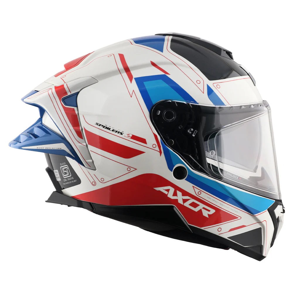 AXOR BRUTALE RYDEN DUAL SPOILER WHITE-RED HELMET