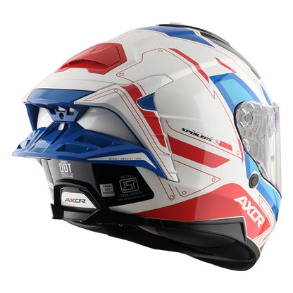 AXOR BRUTALE RYDEN DUAL SPOILER WHITE-RED HELMET