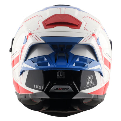 AXOR BRUTALE RYDEN DUAL SPOILER WHITE-RED HELMET