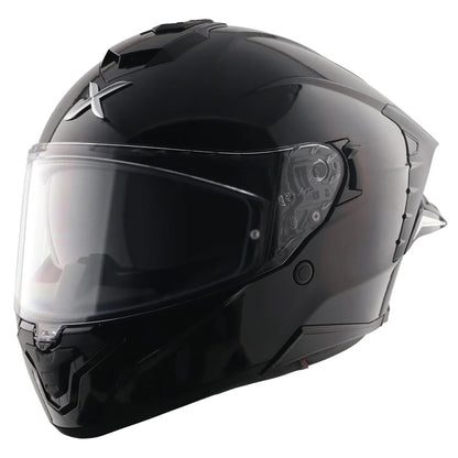 Axor Brutale Solid Gloss Black Dual Spoiler Helmet - AH Helmets