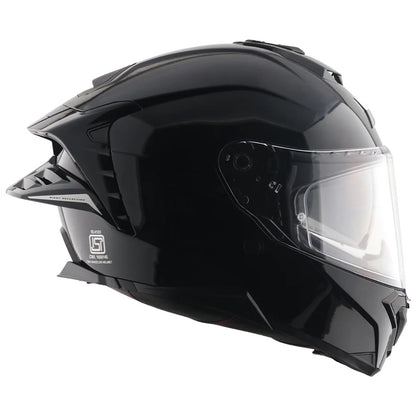 Axor Brutale Solid Gloss Black Dual Spoiler Helmet - AH Helmets