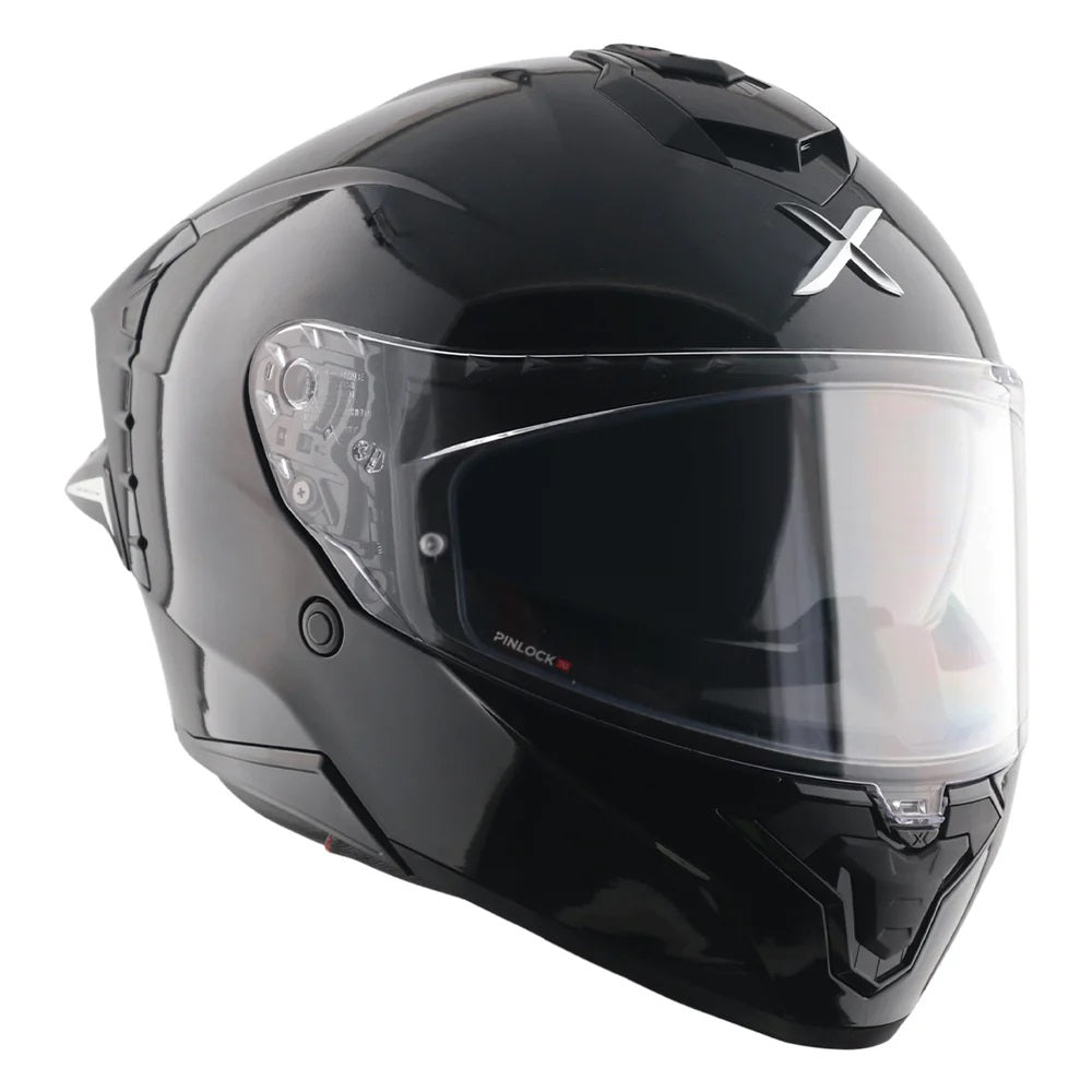 Axor Brutale Solid Gloss Black Dual Spoiler Helmet - AH Helmets