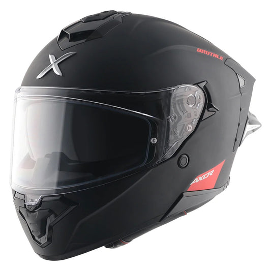 Axor Brutale Solid Matt Black Dual Spoiler Helmet - AH Helmets