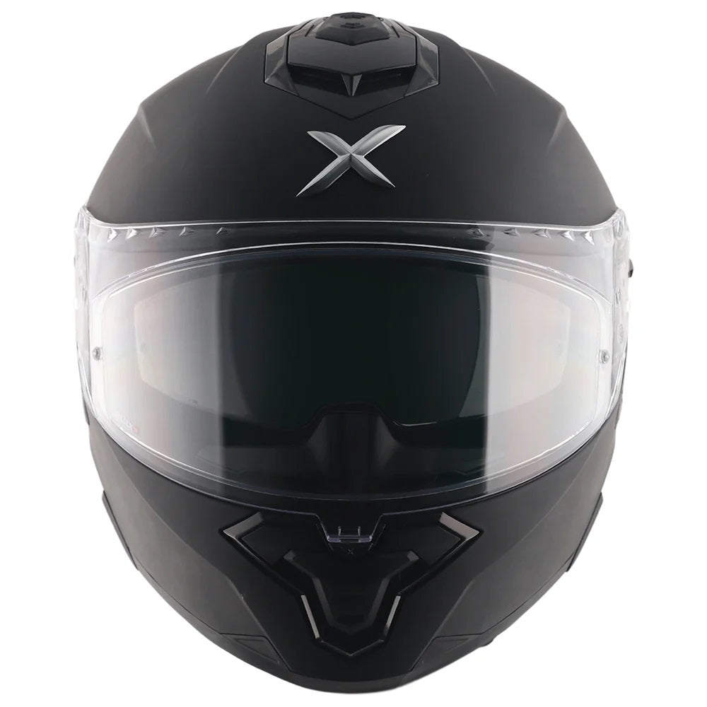 Axor Brutale Solid Matt Black Dual Spoiler Helmet - AH Helmets