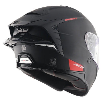 Axor Brutale Solid Matt Black Dual Spoiler Helmet - AH Helmets