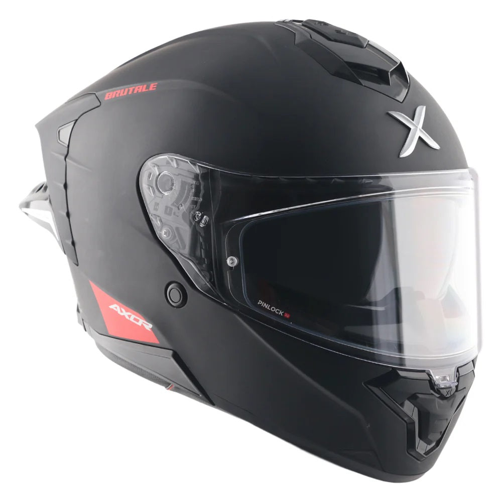 Axor Brutale Solid Matt Black Dual Spoiler Helmet - AH Helmets