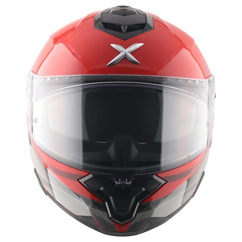 Axor Brutale Surges Dual Spoiler Red Grey Helmet - AH Helmets