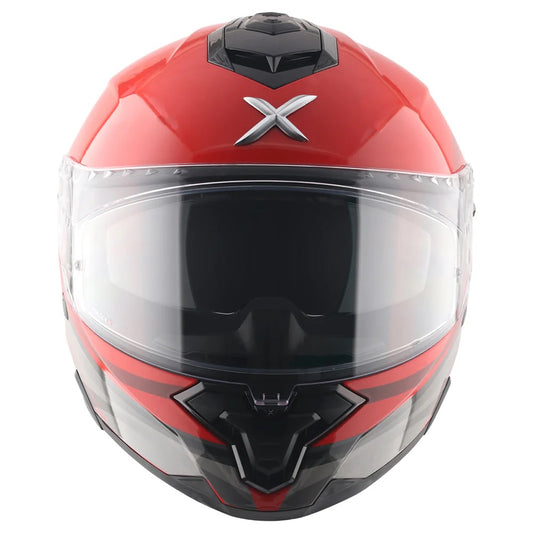 Axor Brutale Surges Dual Spoiler Red Grey Helmet - AH Helmets