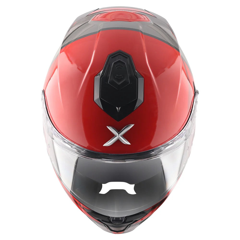 Axor Brutale Surges Dual Spoiler Red Grey Helmet - AH Helmets
