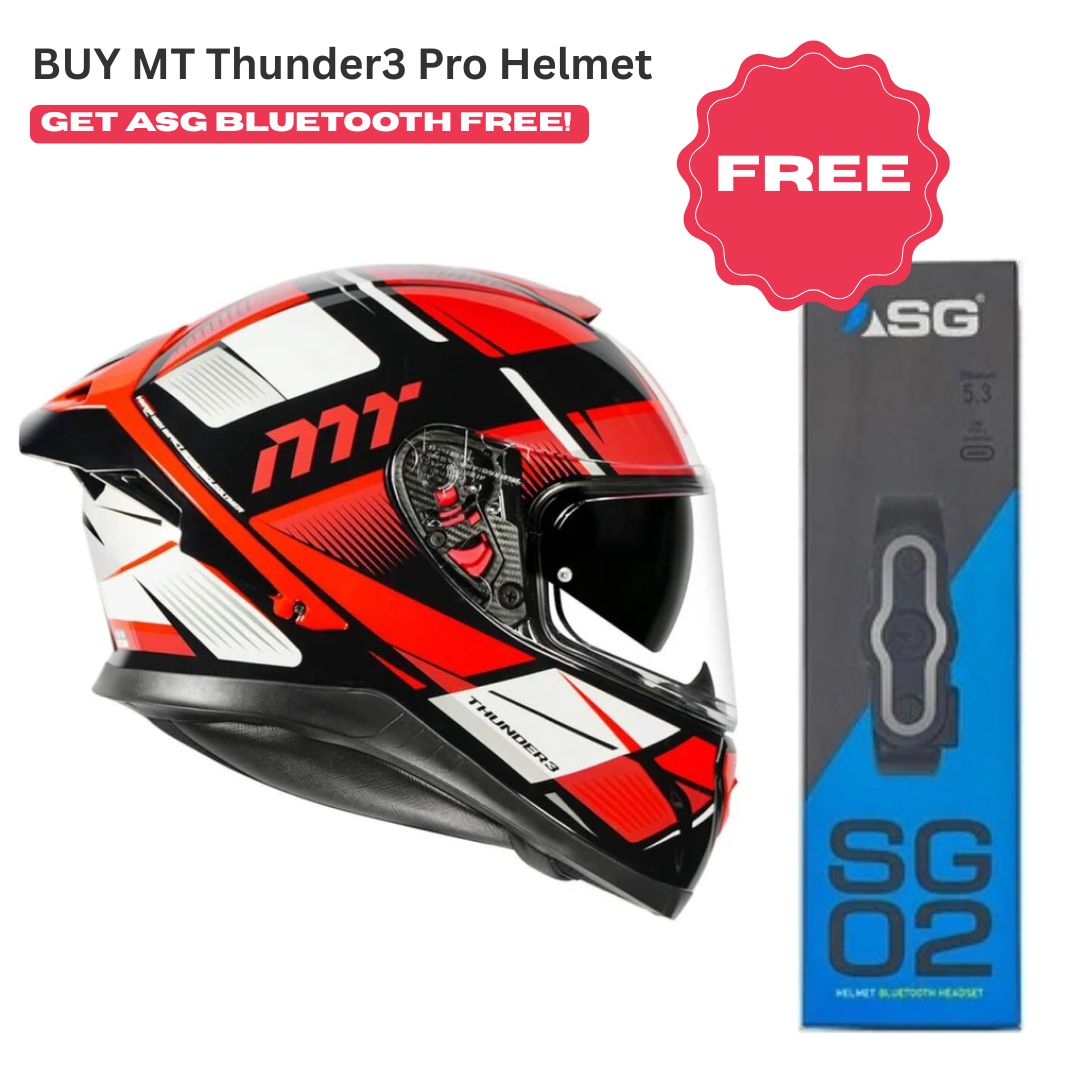 MT Thunder3 Pro Synthex Gloss Fluorescent Red Helmet