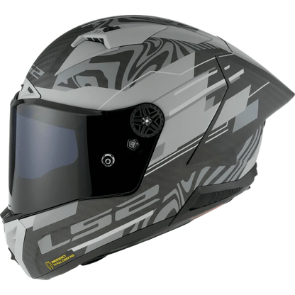LS2 FF805 Thunder C GP Aero Polar Gloss Black Grey Helmet-06