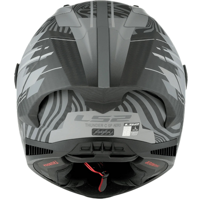 LS2 FF805 Thunder C GP Aero Polar Gloss Black Grey Helmet-06