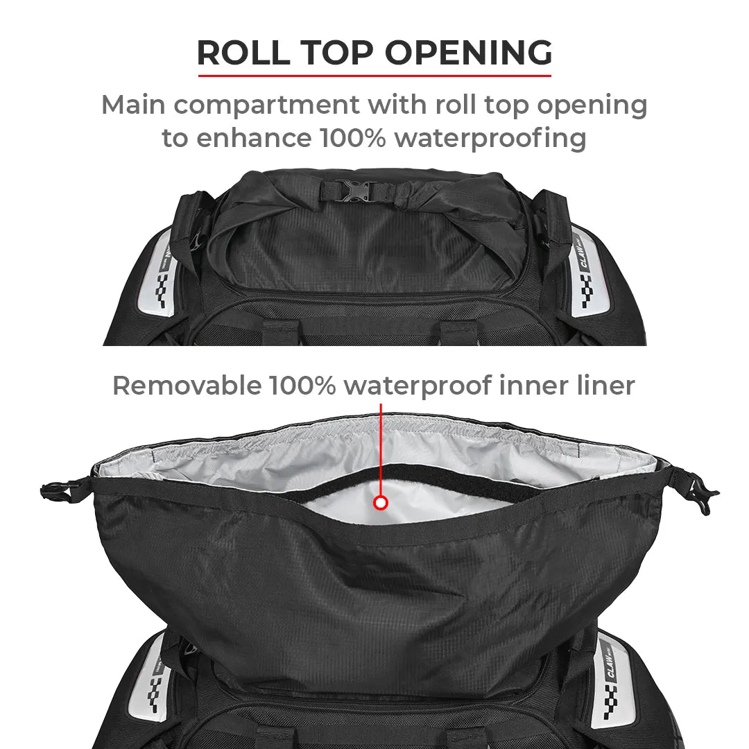 Viaterra claw mini - 100% waterproof motorcycle Black tailbag (Universal)