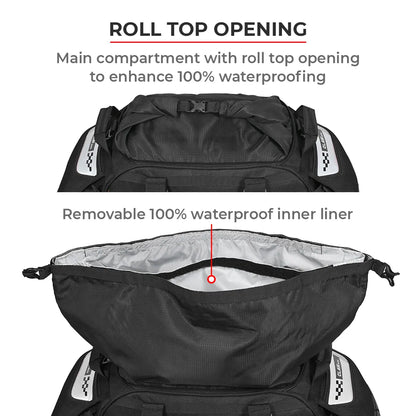 Viaterra claw mini - 100% waterproof motorcycle Black tailbag (Universal)