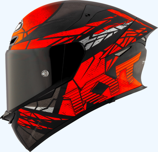 KYT TT Revo Combution Matt Black Red Helmet - AH Helmets