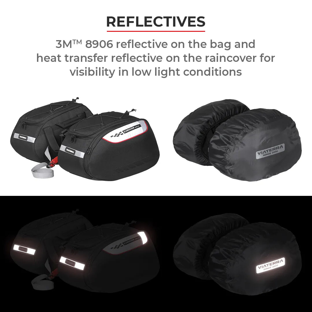 ViaTerra Condor Solo 100% Waterproof Saddlebags - AH Helmets