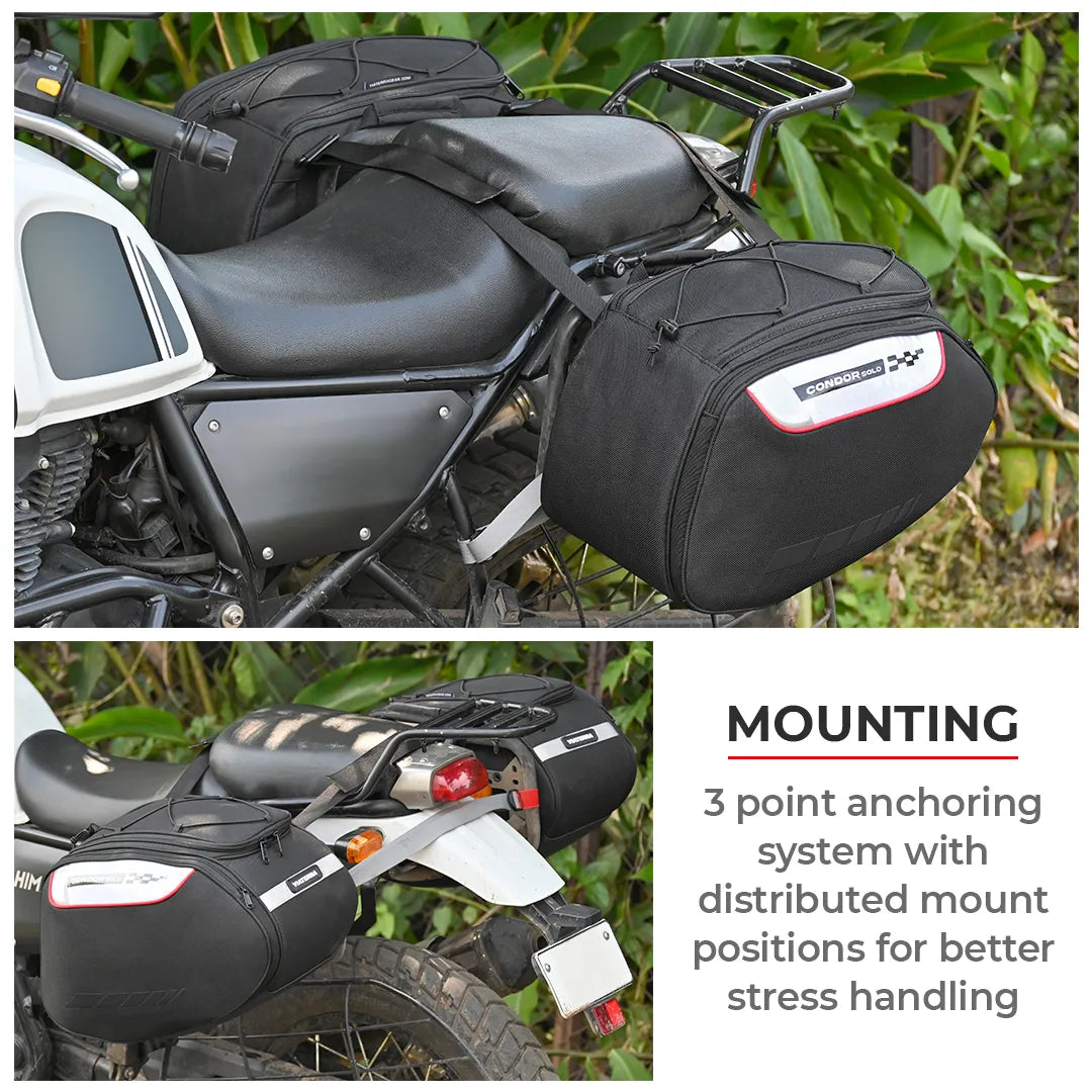 ViaTerra Condor Solo 100% Waterproof Saddlebags - AH Helmets