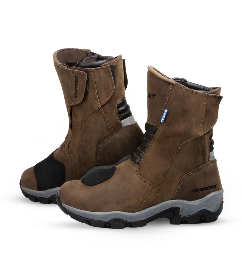 Cramster FLUX MOTORCYCLE TOURING Brown BOOTS - AH Helmets