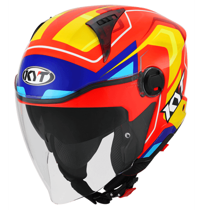 KYT D-City OVERTECH ORANGE FLUO YELLOW HELMETS