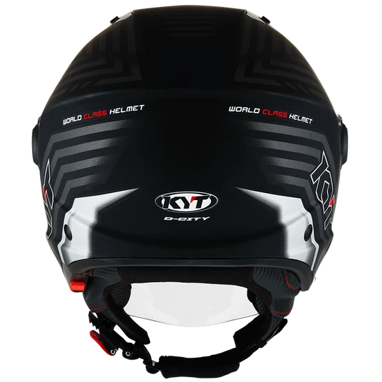 KYT D-City Lucent Matt Black Silver Helmet