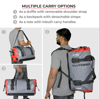 Viaterra Drybag -100% Waterproof Motorcycle Tailbag (Universal) - AH Helmets