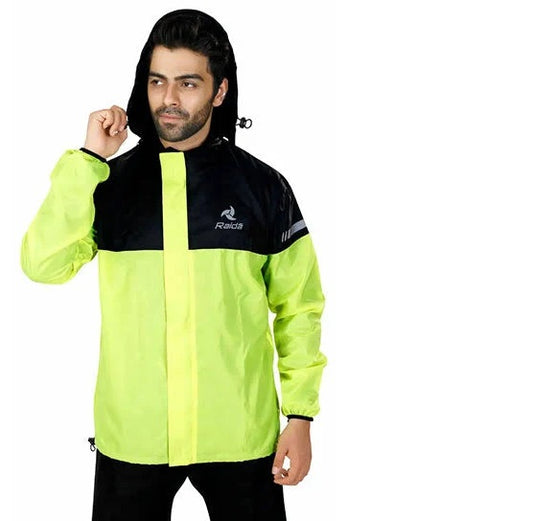 Raida Drymax 10K Rain Jacket (Hi-Viz-Black) - AH Helmets